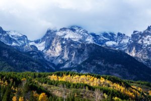 Tetons on a cloudy day